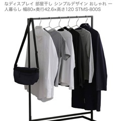ハンガーラック ブラック オシャレ 
アイリスオーヤマの画像