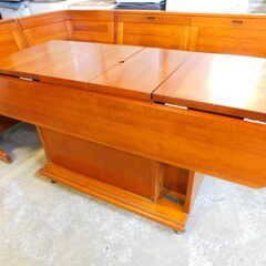 【JM710】CANADIAN カナディアン ロッキー 囲炉裏ダイニングセット バタフライテーブル チェア 収納付きベンチ 食卓机 カントリー 囲炉裏テーブルの画像