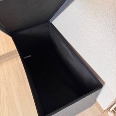 収納付きファブリックベンチの画像