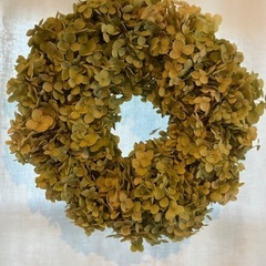 アナベルのリース　紫陽花のリース　の画像
