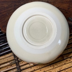 【茶道具】京焼 色絵 建水 在銘 作家物 陶印有 煎茶道具 時代物 骨董 古道具 アンティーク 良品 配送可能の画像