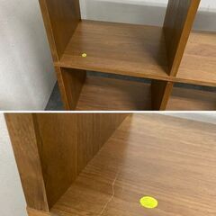 無印良品 スタッキングシェルフ5段×3列 ウォールナット オープンラック 間仕切り インテリア 収納 棚 飾り 中古家具 店頭引取歓迎 R9996の画像