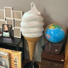 ソフトクリーム🍦 動作未確認❗️1点物 電飾看板 看板照明 アイスクリーム🍨 店舗 アメリカン雑貨 ディスプレイ インテリア 白 茶色の画像