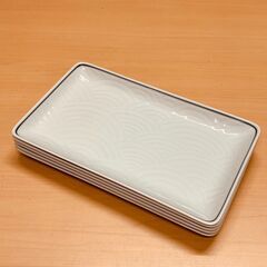 三洋陶器 龍峰窯 青海波焼物皿 ５枚の画像