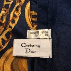 Christian Dior シルクスカーフ ネイビーの画像