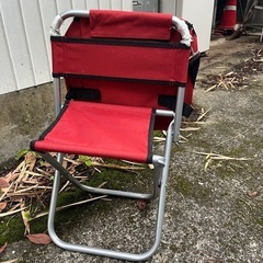 【百光工建】新品　折りたたみアウトドアチェア 赤の画像