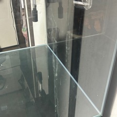 ガラス水槽60×45×45 上部フィルターはGEXグランデカスタム、ライトはGEXパワーIII、専用台付き
の画像