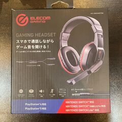両耳小型4極ゲーミング有線ヘッドセット 定価9405円 HS-GM04MSTBK <中古>の画像