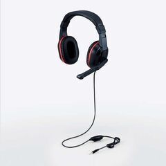 両耳小型4極ゲーミング有線ヘッドセット 定価9405円 HS-GM04MSTBK <中古>の画像