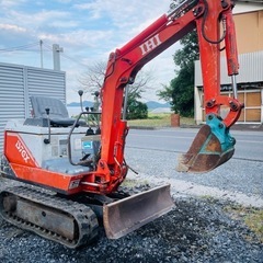 IHI ミニユンボ IS7GX-2 バックホー軽油  ディーゼル  ユンボ ゴムキャタ 油圧ショベル 小型 排土板 建設機械 ユンボ ホイルローダーの画像