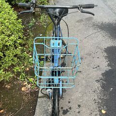 【リサイクルショップどりーむ天保山店】No.410 エコチャリNo.22079R 自転車 20インチ 青 ベルO ライト〇の画像