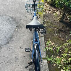 【リサイクルショップどりーむ天保山店】No.410 エコチャリNo.22079R 自転車 20インチ 青 ベルO ライト〇の画像