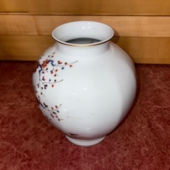 GYP0822 有田焼　花瓶　壺　深川製磁　宮内庁御用達　面取12花生の画像