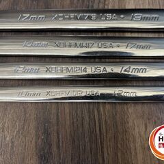 【中古品】スナップオン Snap-on ロングストレートメガネレンチセット XDHFM1719 1417 1214 1012 4本セット【店頭引取限定】【ハンズクラフト熊本店】の画像
