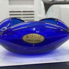 【リサイクルショップどりーむ天保山店】No.3874 灰皿 手づくり 牧港硝子工芸謹製の画像