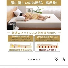 高反発マットレス　シングル 腰の悩みから解放 寝返りサポート 防ダニ 抗菌防臭の画像