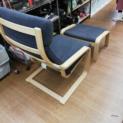 ☆ドリーム荒牧店☆ジモティー割引有☆ IKEA オットマン付ロッキングチェア POANG ポエング GRYの画像