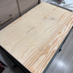 IKEA BROR ブロール ワゴン, グレーグリーン/パイン材合板の画像