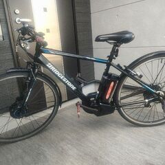 TB1E ブリジストン　BRIDGESTONE 電動アシスト自転車　クロスバイク　ブラック　27インチ　引き取り希望の画像