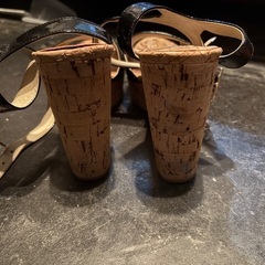 Stella McCartney 黒 アンクルストラップ サンダルの画像