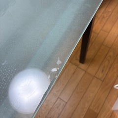 ikea ガラステーブル椅子２つセットの画像