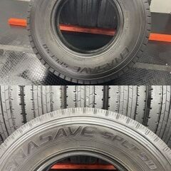 DUNLOP ENASAVE SPLT50M 205/85R16 117/115N LT ライトトラック用 夏タイヤ 6本 23年製 バリ溝 デュトロ アトラス等　(STT006)の画像