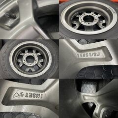 新車外し 24年製【BS DUELER H/L 195/80R15】夏タイヤ【SUZUKI JC74W ジムニーノマド 純正ホイール 15インチ 5.5J5HPCD139.7+5】 (STB011)の画像