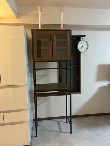 ニトリ ヴィンテージテイストのごみ箱上ラック スリム 転倒防止