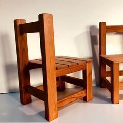 木製のチャイルドチェア｜天然松材・無塗装・保育園の子供椅子の画像