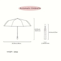 🉐お値引き‼️UVカット軽量ライトブルーの自動折りたたみ傘❣️の画像