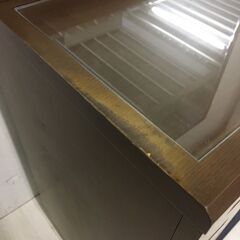  24930  ガラス天板ドレッサー　コンセント付　鏡台 角元産業   ◆大阪市内・東大阪市他 6,000円以上ご購入で無料配達いたします！◆ ※高槻・枚方方面◆西宮・尼崎方面◆生駒方面　それぞれ条件付き無料配送あり！            の画像