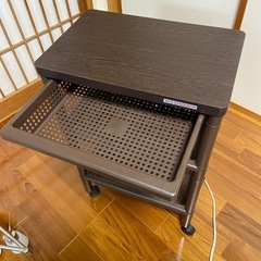 テーブルワゴン　キャスター付き収納ラックの画像