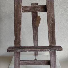 アンティーク調　イーゼル　ボード付き　木製　（大）の画像