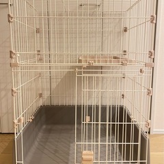 キャットタワー　2段　トイレ付きの画像