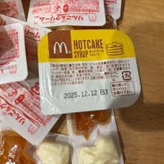 りんご＆クリーム72個*ホットケーキシロップ1個*BBQソース44個*マスタード3個の画像