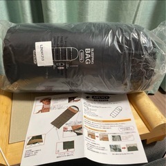 寝袋 シュラフ 封筒型 軽量210cm×75cm オレンジ/カーキの画像