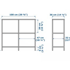 IKEA イケア 黒棚　VITTSJÖ ヴィットショー シェルフユニットの画像