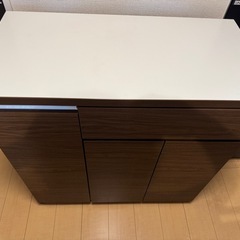 【美品】食器棚 幅90cm コンパクト収納◎すぐお渡し可の画像