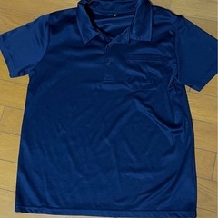 速乾　半袖ポロシャツネイビーと半袖Tシャツ水色　未使用に近い ２枚セット　の画像