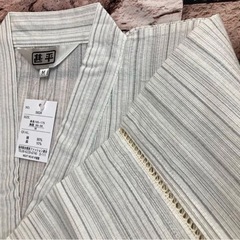 【受付中‼️】新品！麻綿混合の清涼感素材、通気性抜群のメンズ甚平★XLサイズ（2L）★いつでもお渡し可能です⭕️の画像