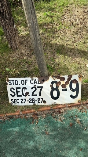 ヴィンテージ　アメリカン看板 弾痕　ミリタリー