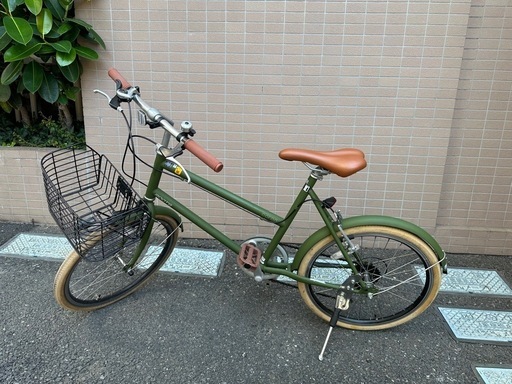 自転車　マットグリーン　20インチ