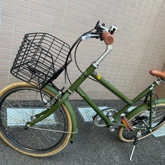 自転車　マットグリーン　20インチの画像