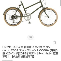 自転車　マットグリーン　20インチの画像