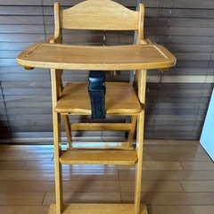 【KATOJI】木製ハイチェア ベビーチェアの画像