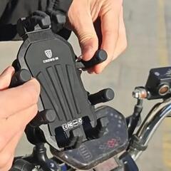 スマホホルダー頑丈でショック吸収スプリング付きの画像
