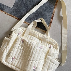 新品　未使用　入院バッグ　マザーズバッグ　チューリップ柄　ショルダーの画像