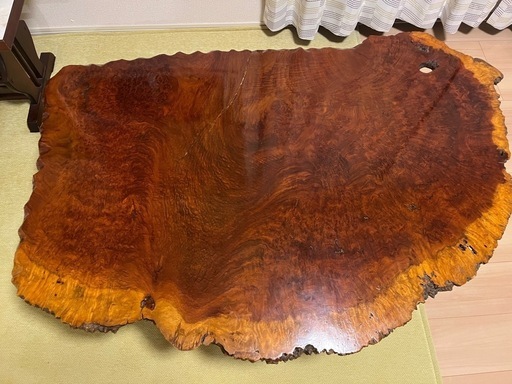 天然木　一枚板　ローテーブル