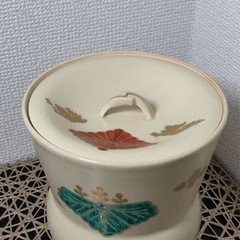 【茶道具】京焼 水指 茶器 時代物 骨董 古道具 古玩 アンティーク 良品 配送可能の画像