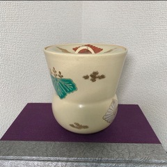 【茶道具】京焼 水指 茶器 時代物 骨董 古道具 古玩 アンティーク 良品 配送可能の画像
